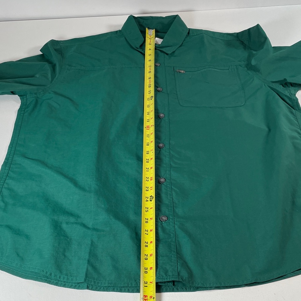 L.L. Bean Vintage Button-Down Long Sleeve Fishing Hiking Shirt - Green Men’s L - Picture 11 of 13